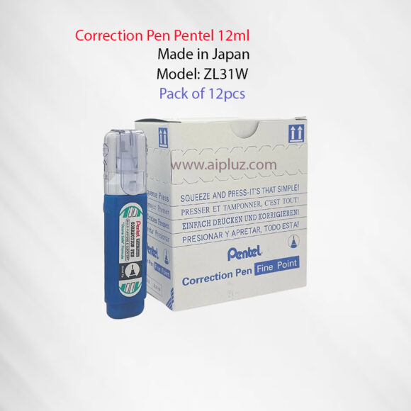 CORRECTION PEN PENTEL 12ML PACK OF 12PCS