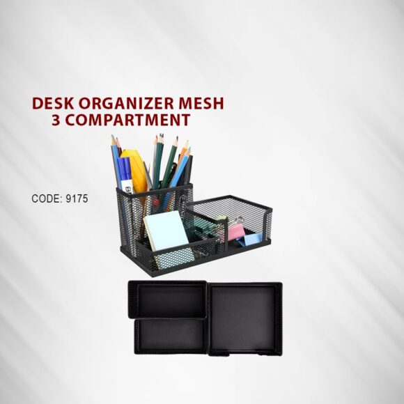 DESK ORGNZR MESH SET OF 3Comp