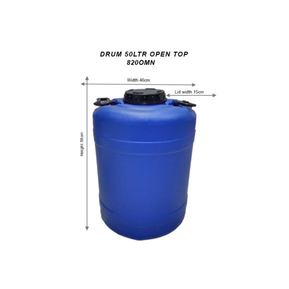 Drum 50ltr OPEN TOP 820OMN