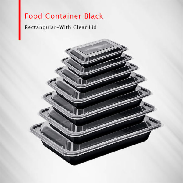 FOOD CONTAINER BLACK RECTANGULAR QATAR