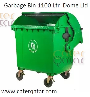 Garbage Bin 1100Ltr Green Dome Lid 1100ltr – Cater Qatar