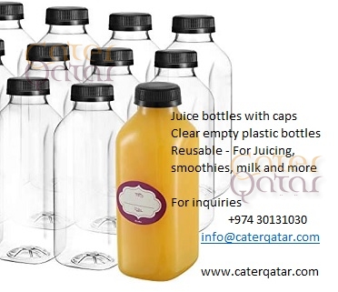 Empty Juice Bottles www.caterqatar.com