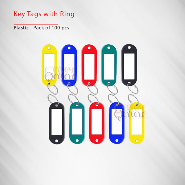 Key Tags Plastic with ring 100