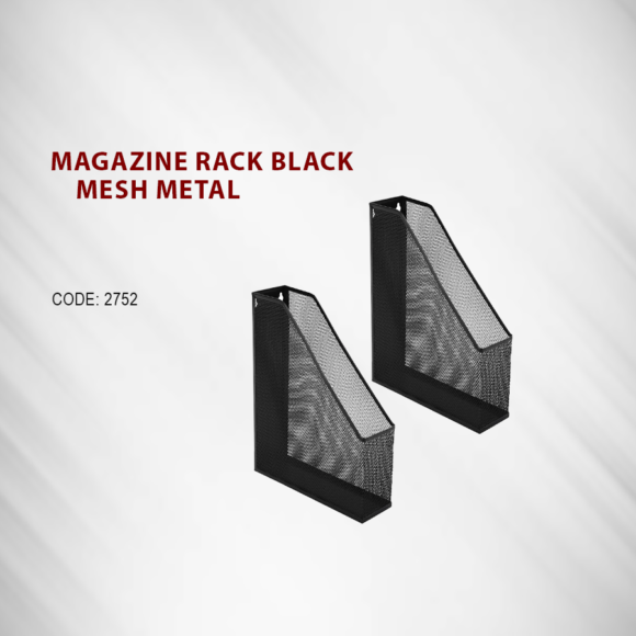 MAGAZINE RACK BLACK MESH