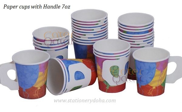 PAPER CUP WITH HANDLE www.stationerydoha.com