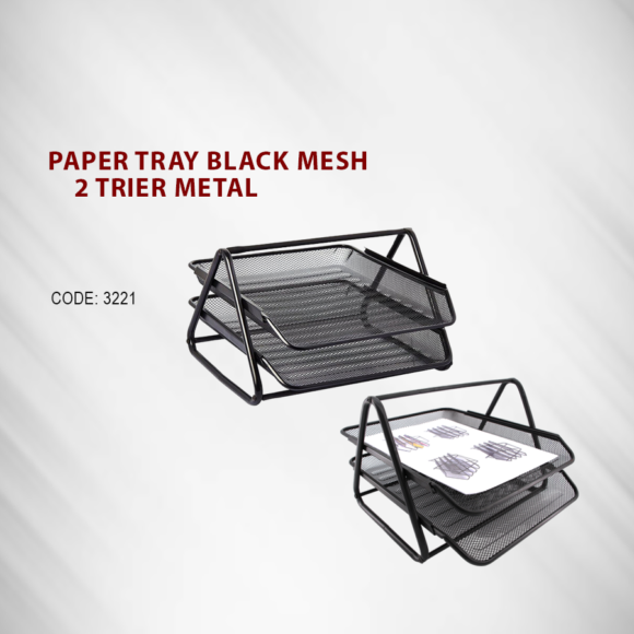 PAPER TRAY BLACK MESH 2 TRIER