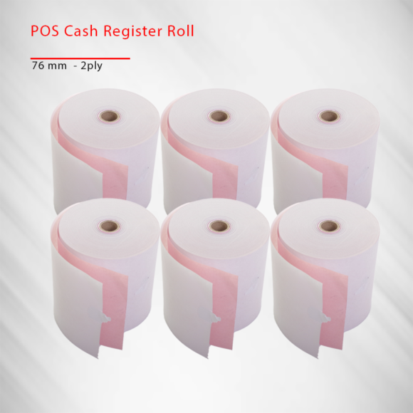 POS Cash Roll 2ply 76mm