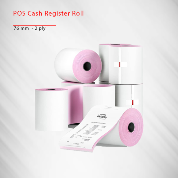 POS Cash Roll 2ply 76mm.