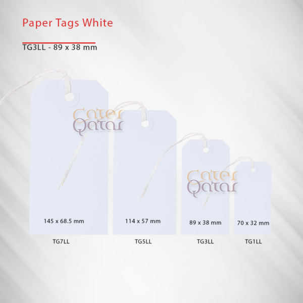 Paper tag white TG3LL