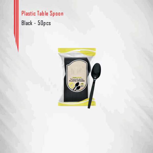 Plastic Spoon Black in Qatar