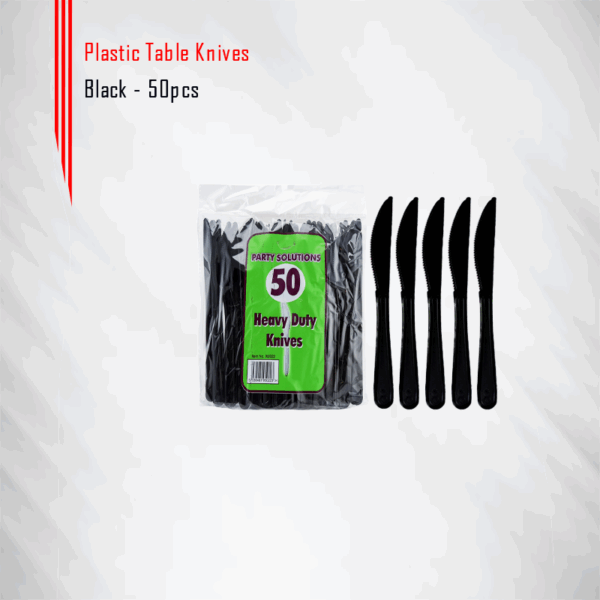 Plastic Knifes Black in Qatar