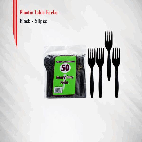 Plastic Fork Black in Qatar