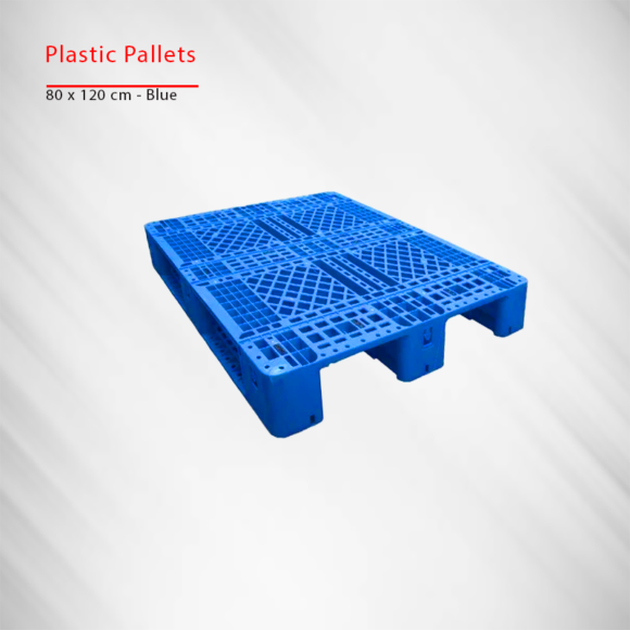 Plastic pallet blue 80x120-2T