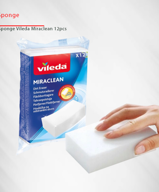 Sponge White Miraclean Vileda اسفنجة إزالة البقع باللون الأبيض