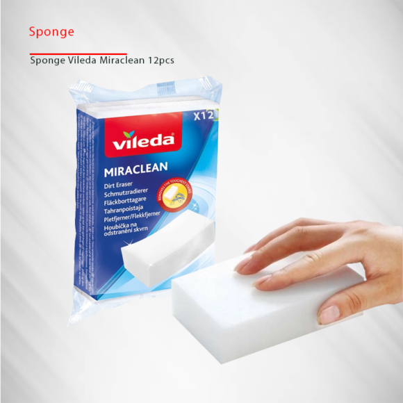 Sponge White Miraclean Vileda اسفنجة إزالة البقع باللون الأبيض