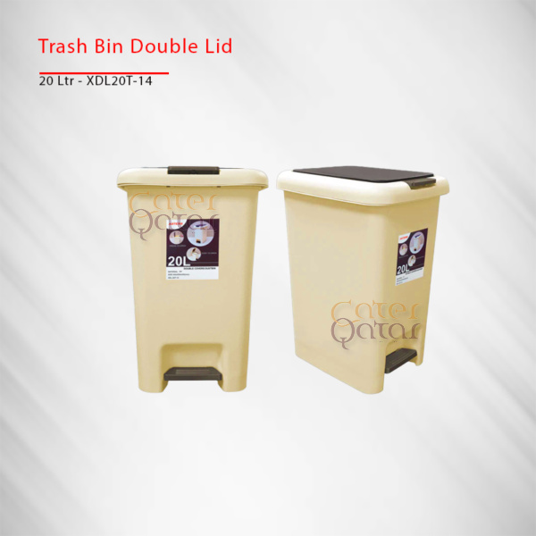 TRASH BIN 20L DOUBLE LID XDL20T-14