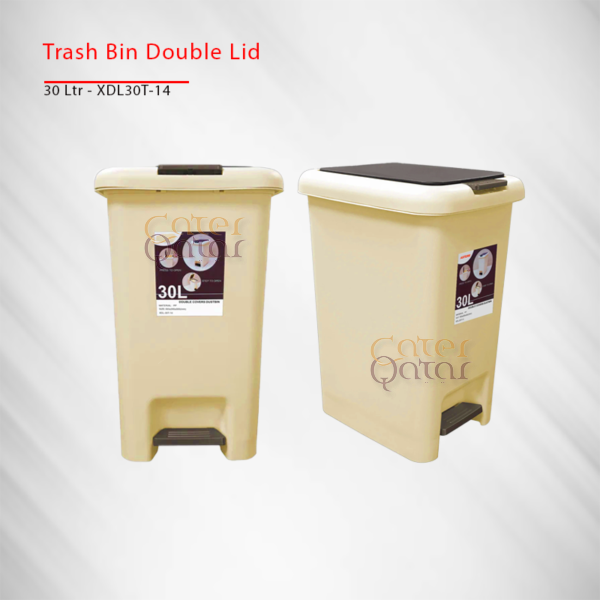 TRASH BIN 30L DOUBLE LID XDL30T-14