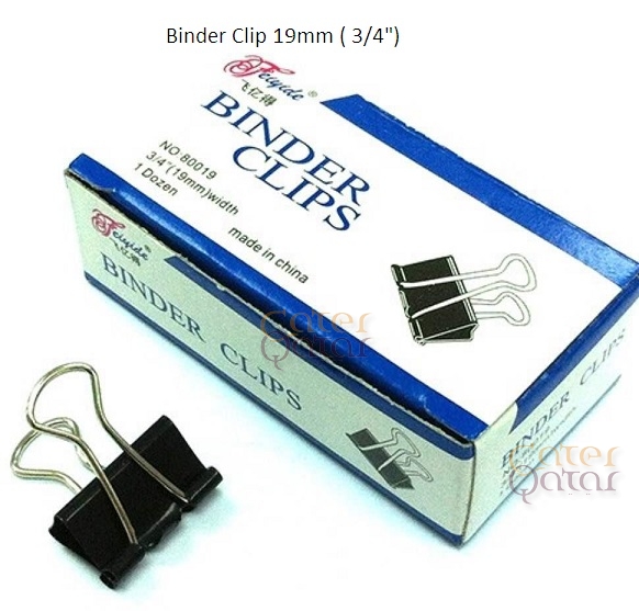 Binder clips, Width 19 mm