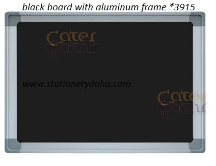 Black board with aluminum frame