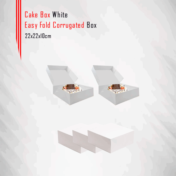 cake box white 22x22