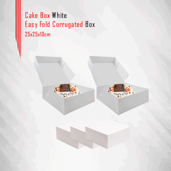 cake box white 25x25