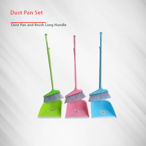 Dust Pan and Brush Long Handle وعاء الغبار والفرشاة بمقبض طويل