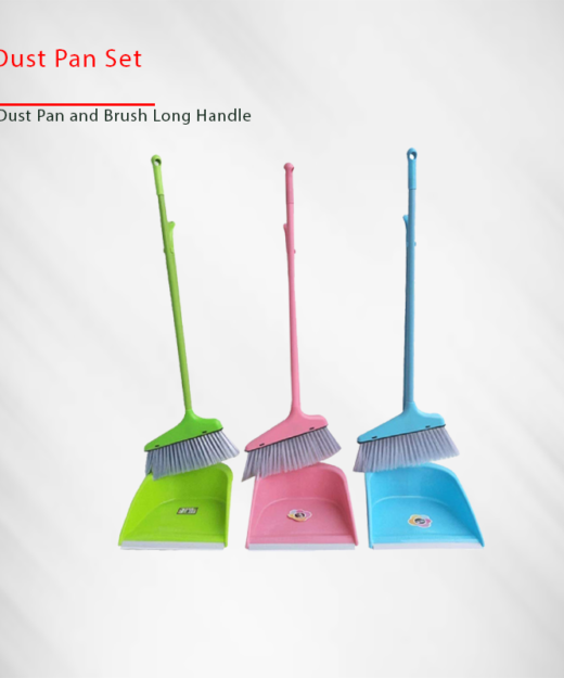 Dust Pan and Brush Long Handle وعاء الغبار والفرشاة بمقبض طويل