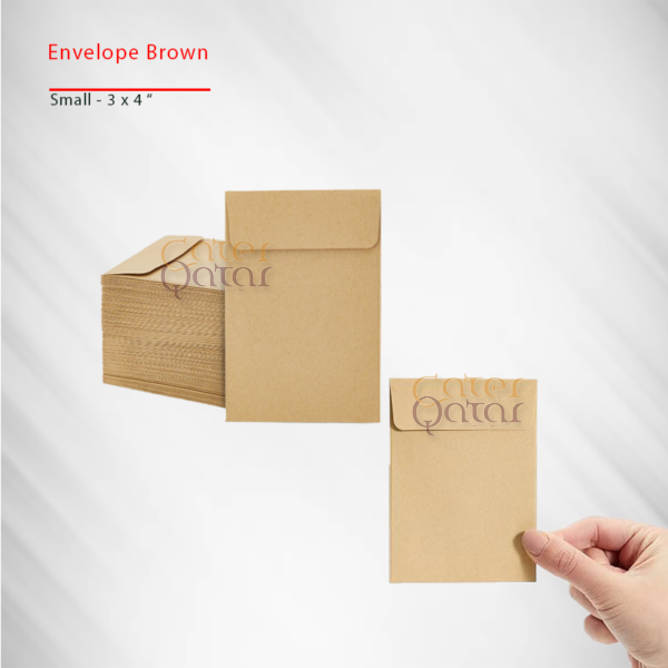 envelope brown 3x4 inch 50s