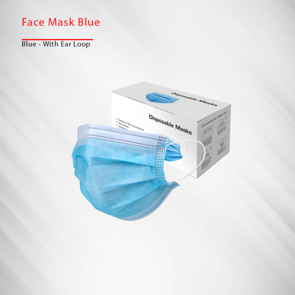 face mask blue 3ply