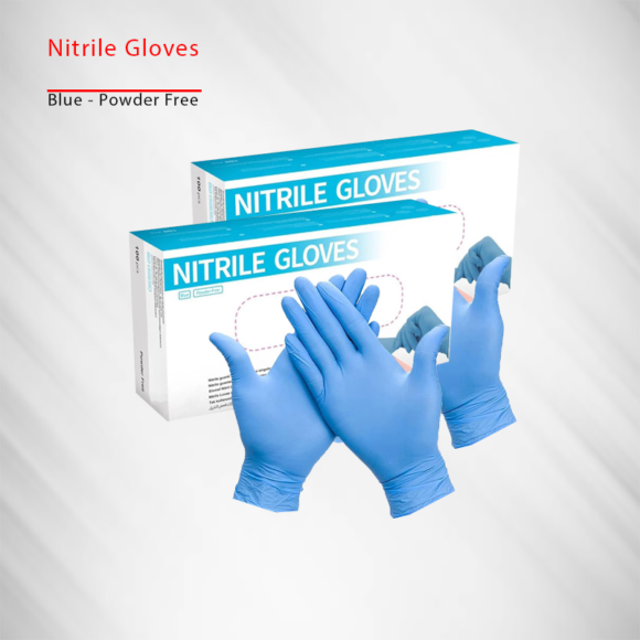 nitrile gloves blue