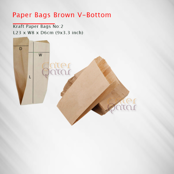 paper Bags Brown V-Bottom No-2-1