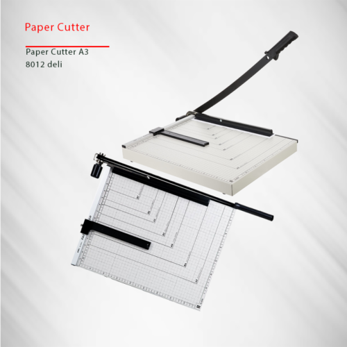 Paper Cutter A3 Metal Base قاطعة ورق بقاعدة معدنية Type : Metal Base Brand : Deli Model : 8012