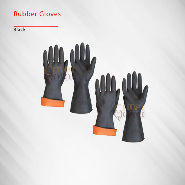 rubber gloves black RGB100