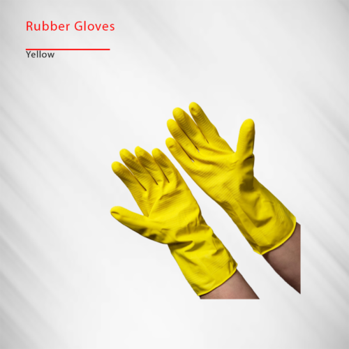 rubber gloves yellow 555