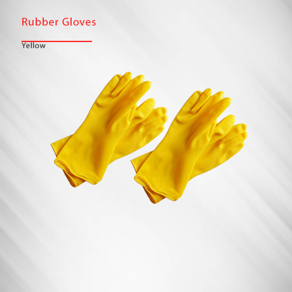 rubber gloves yellow 555