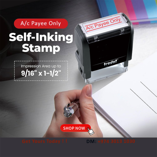 stamp A/C Payee Only in Qatar