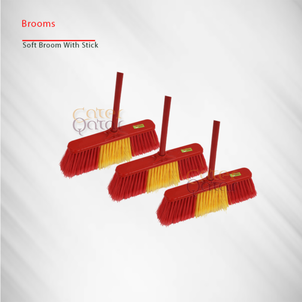 soft broom with sticks