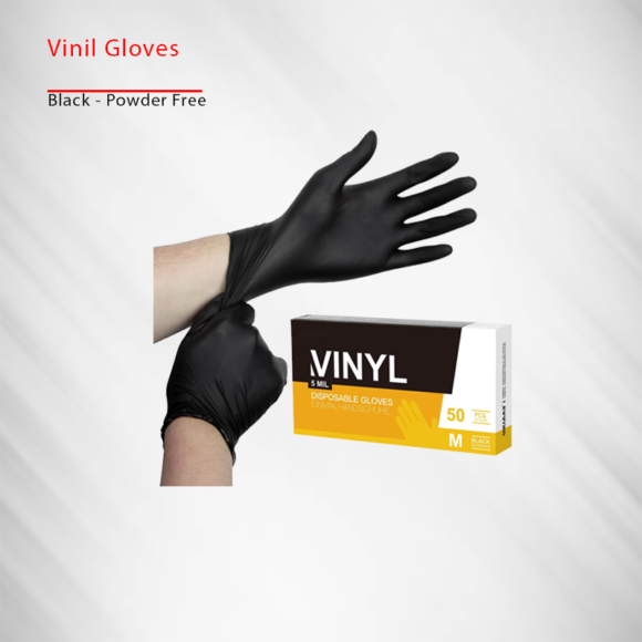 vinyl gloves black.