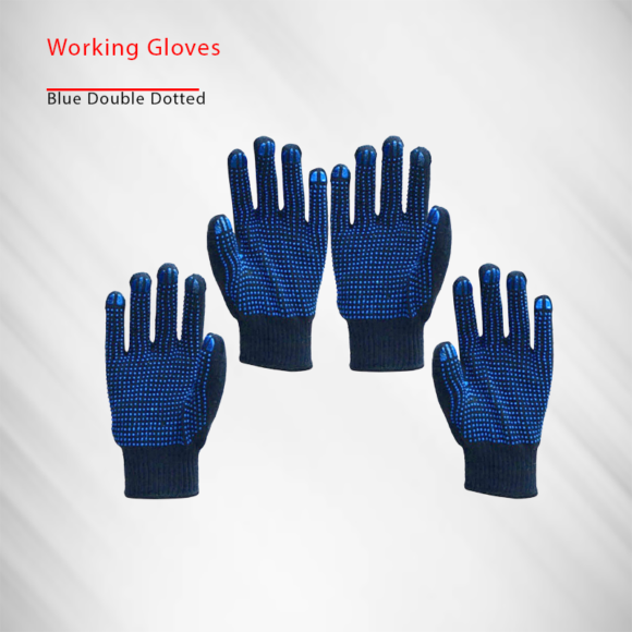 working gloves Blue Double Dotted