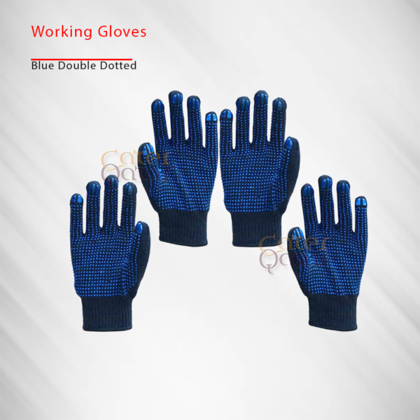 working gloves Blue Double Dotted