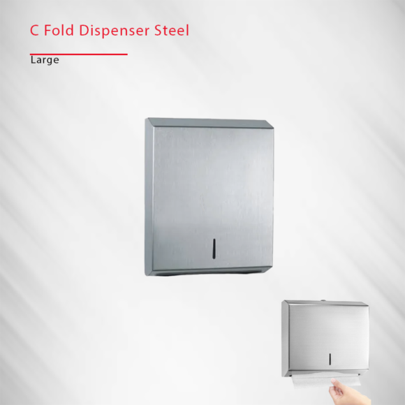 c fold dispenser steel large