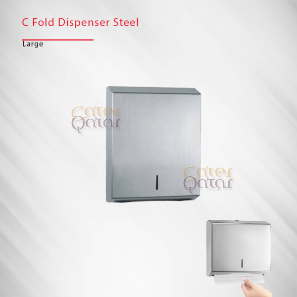 c fold dispenser steel large