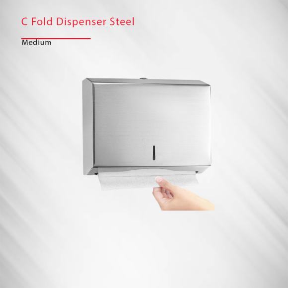 c fold dispenser steel medium