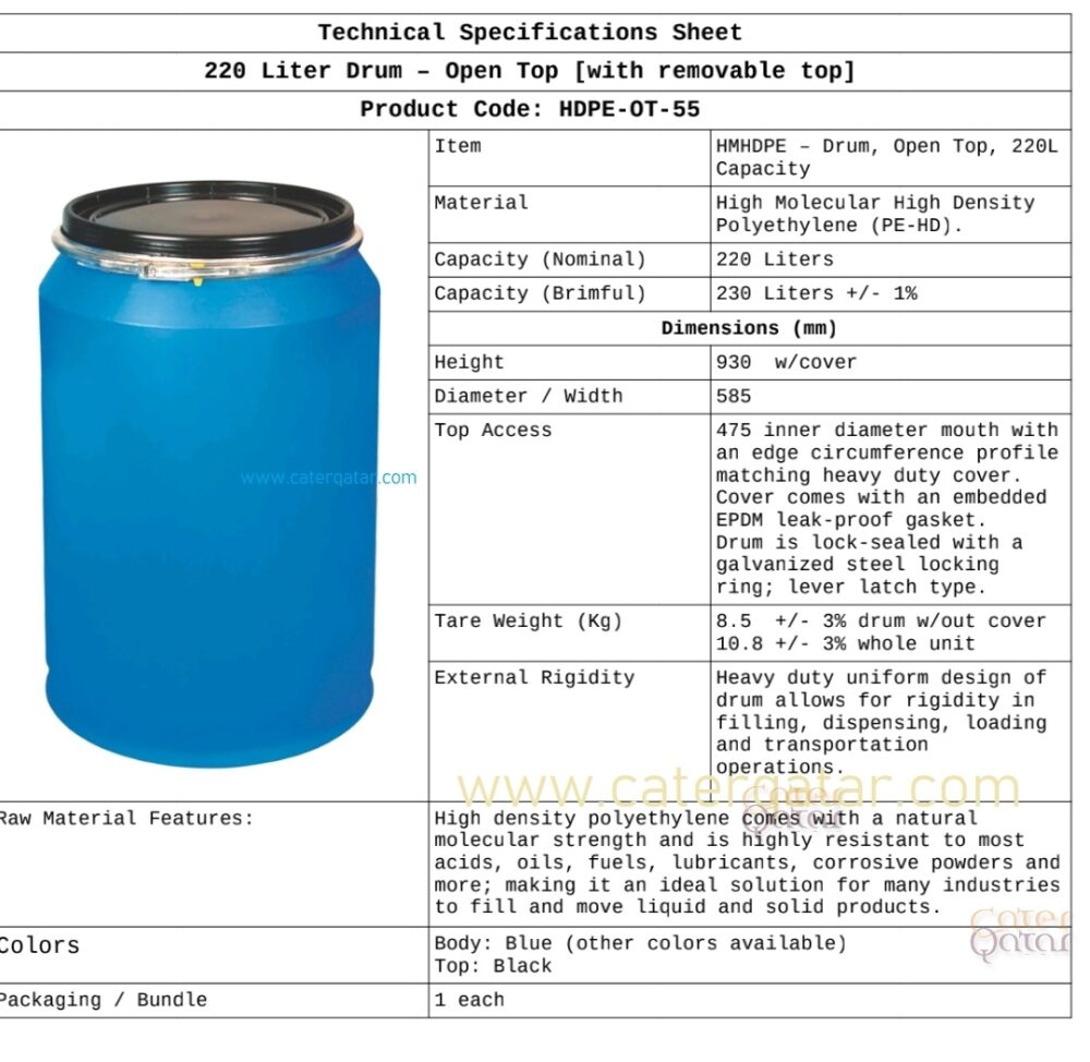 Drum-Plastic Barrel Heavy duty - Image 3