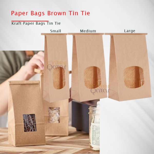 aper Bag Brown Tin Tie Kraft Paper Bags www.caterqatar.com