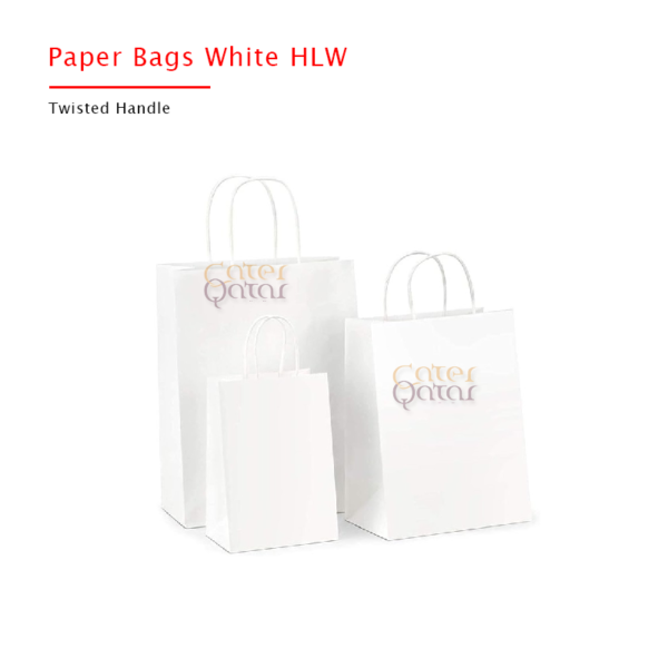 paper bag white with handle