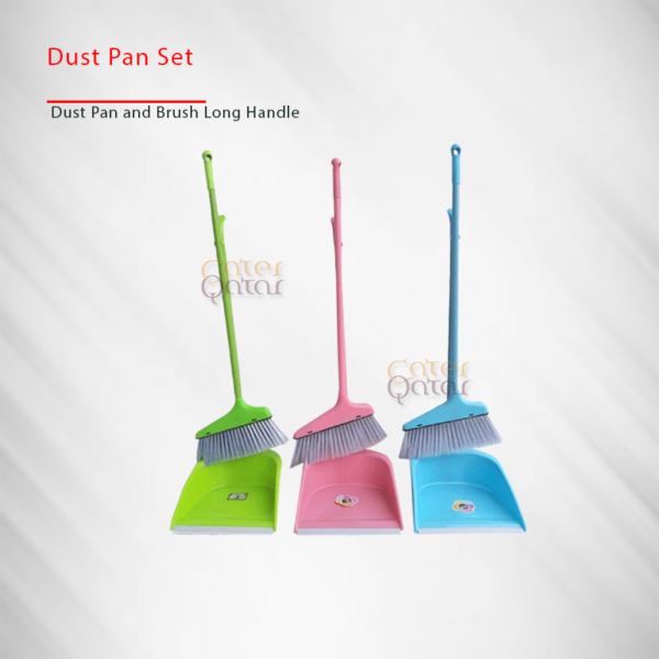 Dust Pan and Brush Long Handle وعاء الغبار والفرشاة بمقبض طويل