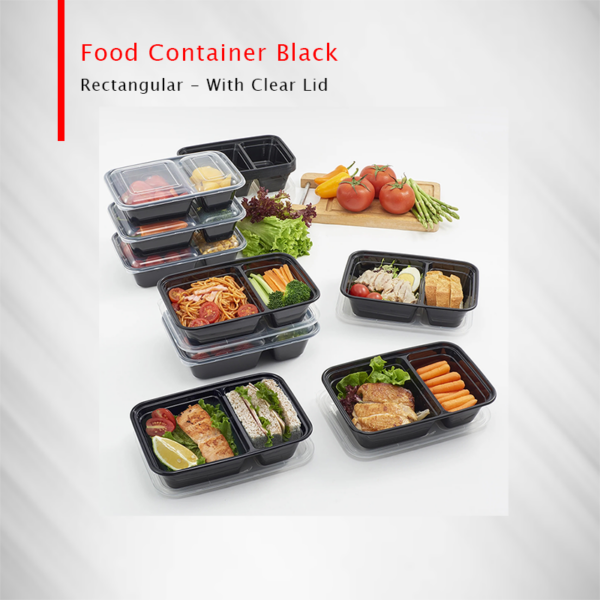 food container black compartment qatar