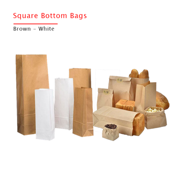 Paper Bag Square Bottom Brown Qatar