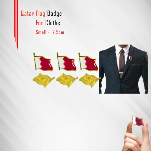 Qatar flag badge for cloth in Qatar